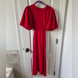 Never worn red cutout, backless dress